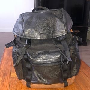 Coach Backback-Black w/Brown Suede bottom